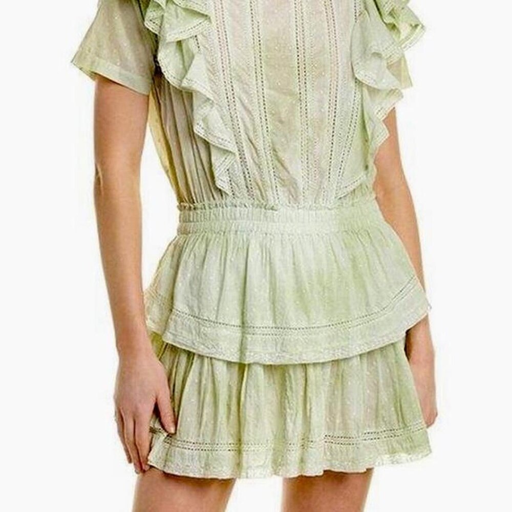 Green Loveshackfancy Natasha Mini Dress Medium